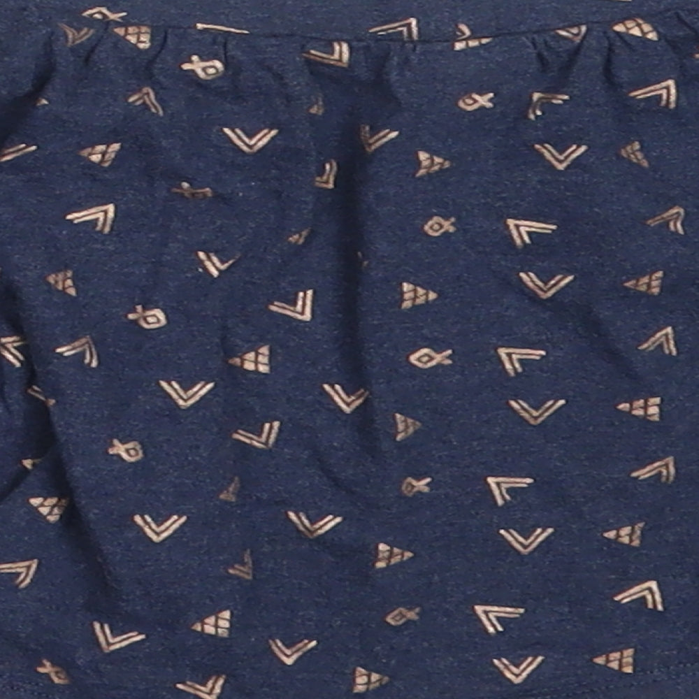 George Girls Blue  Cotton Skater Skirt Size 5-6 Years  Regular