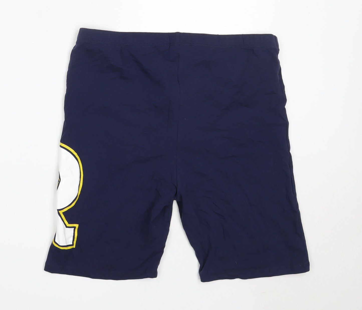Primark Womens Blue  Cotton Compression Shorts Size L  Regular  - Riverdale
