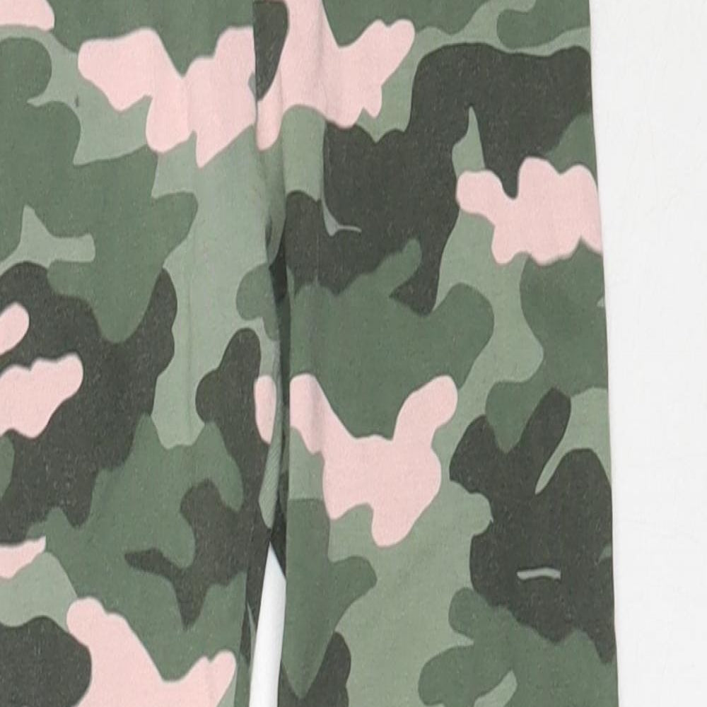 F&F Girls Green Camouflage Cotton Capri Trousers Size 9-10 Years  Regular