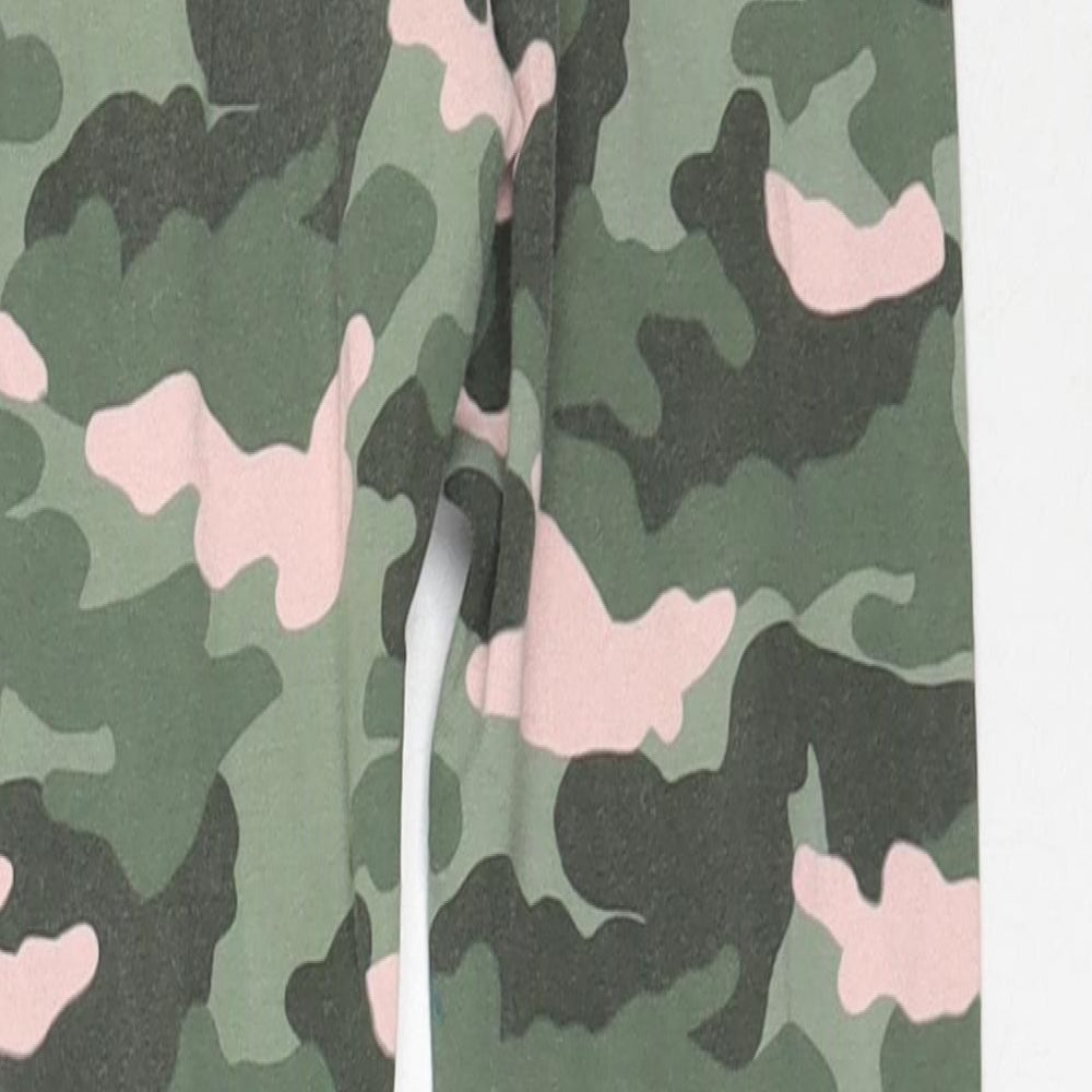 F&F Girls Green Camouflage Cotton Capri Trousers Size 9-10 Years  Regular