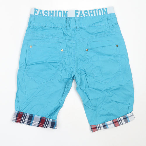 Poto Club Womens Blue  Cotton Chino Shorts Size 28 in  Regular