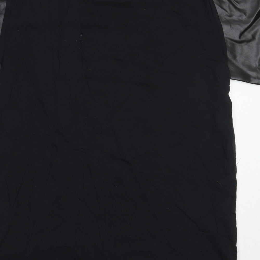 Supply & Demand Mens Black  Polyester  T-Shirt Size S Round Neck