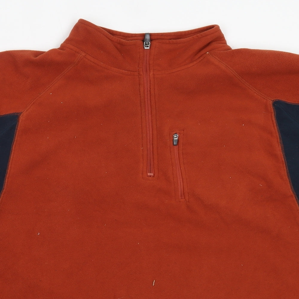 Peter Storm Mens Orange  Polyester Henley Sweatshirt Size XL