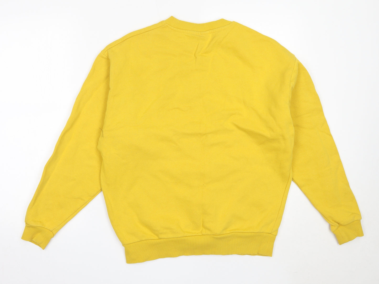 ASOS Mens Yellow  Cotton Pullover Sweatshirt Size XS