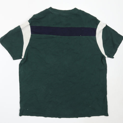 River Island Girls Green  Cotton Basic T-Shirt Size XL Round Neck
