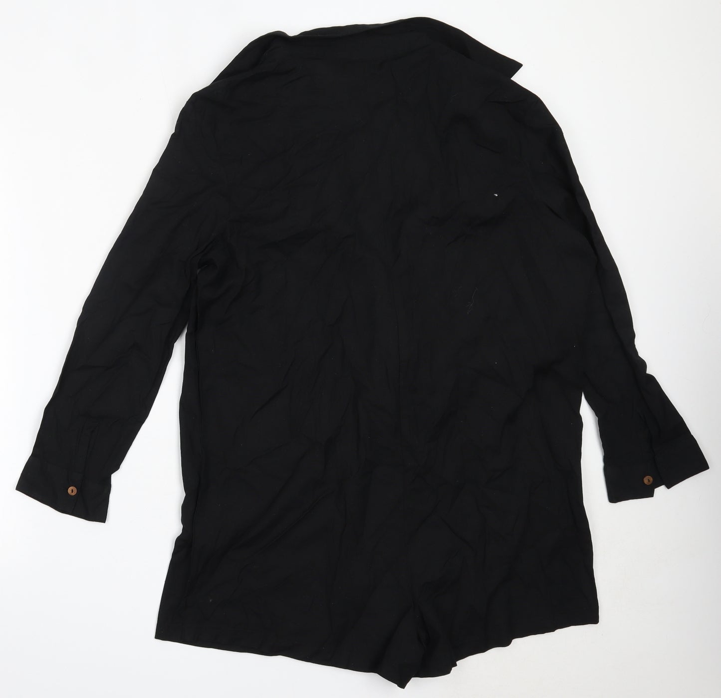 Esmee Womens Black  Linen Playsuit One-Piece Size 14