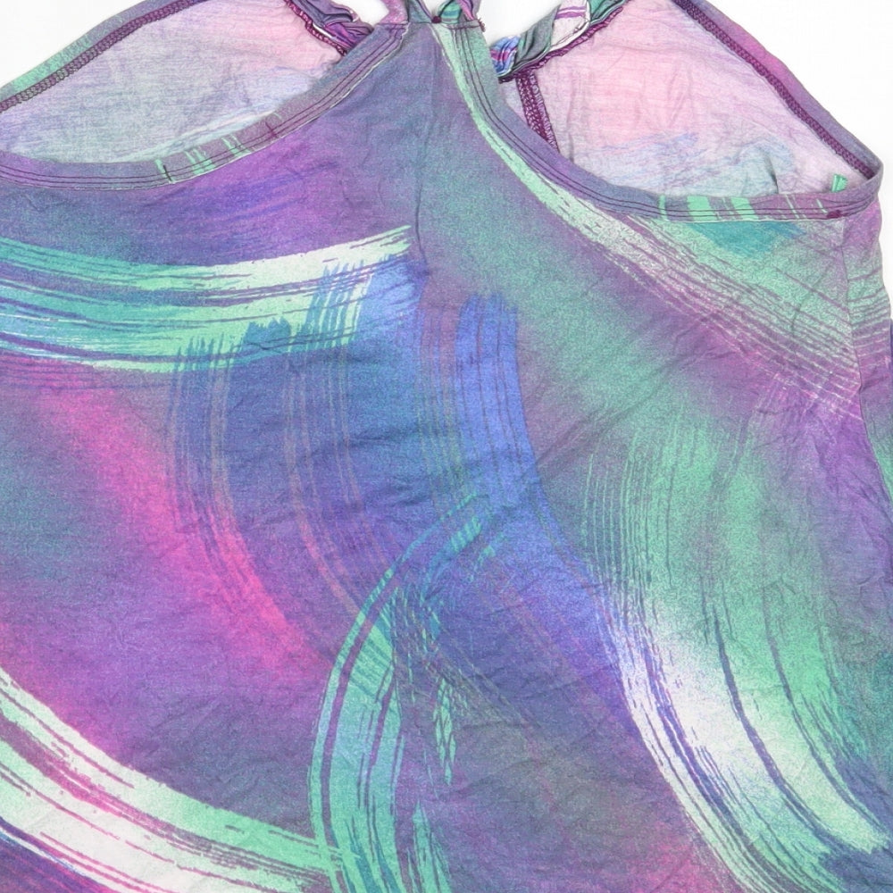 George Womens Purple  Viscose Basic Tank Size 14 Round Neck