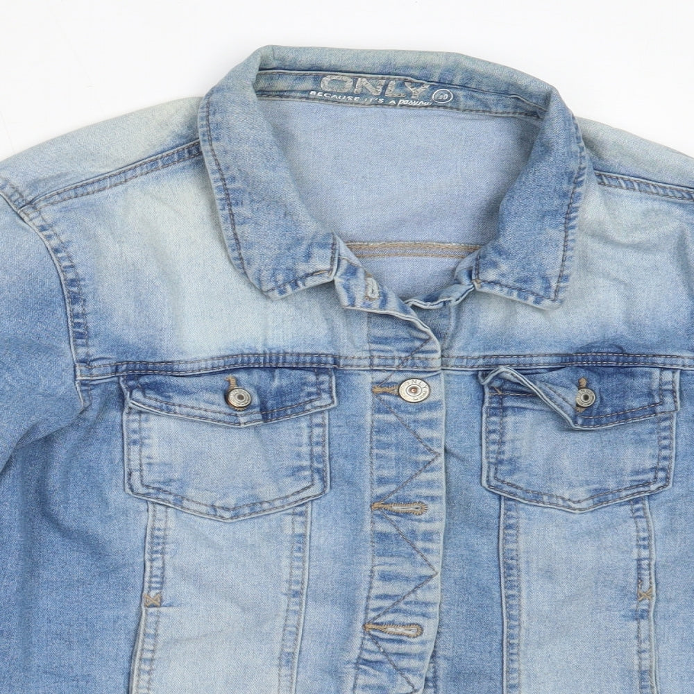Only Womens Blue   Jacket  Size 40