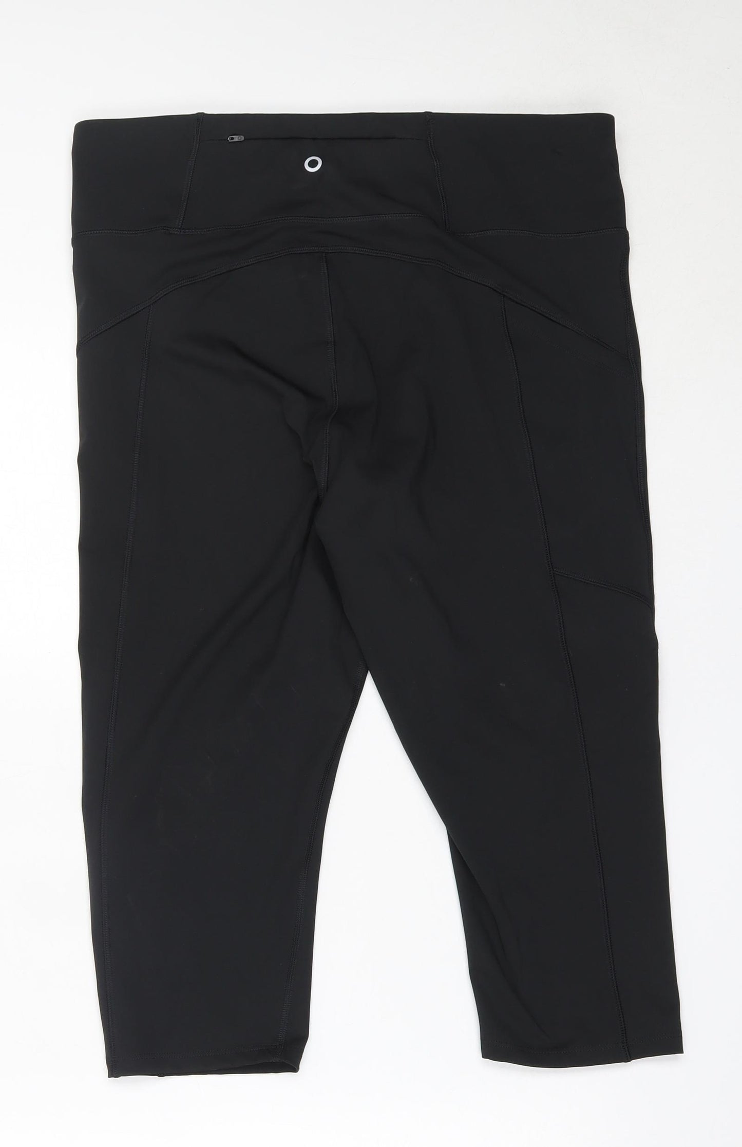 Marks and Spencer Womens Black  Polyester Cropped Leggings Size 16 L19 in Regular