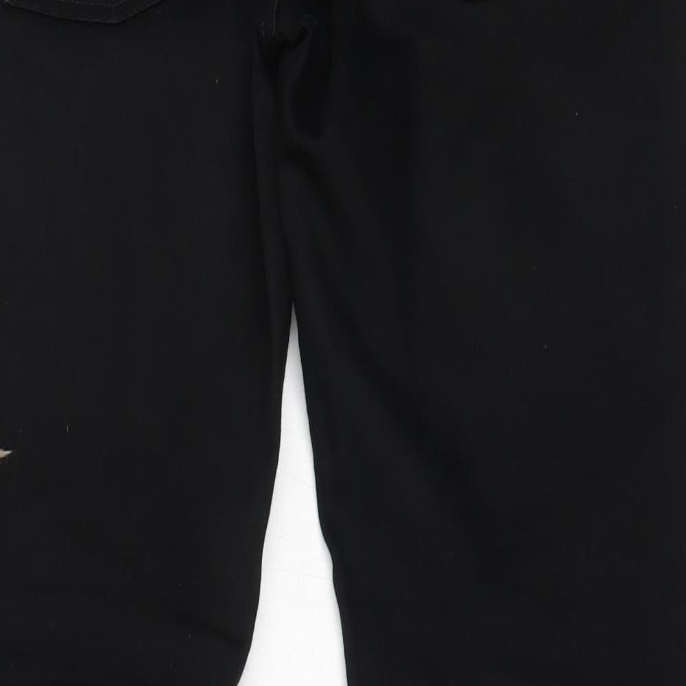 Nudie Mens Black  Cotton Straight Jeans Size 36 in L32 in Regular