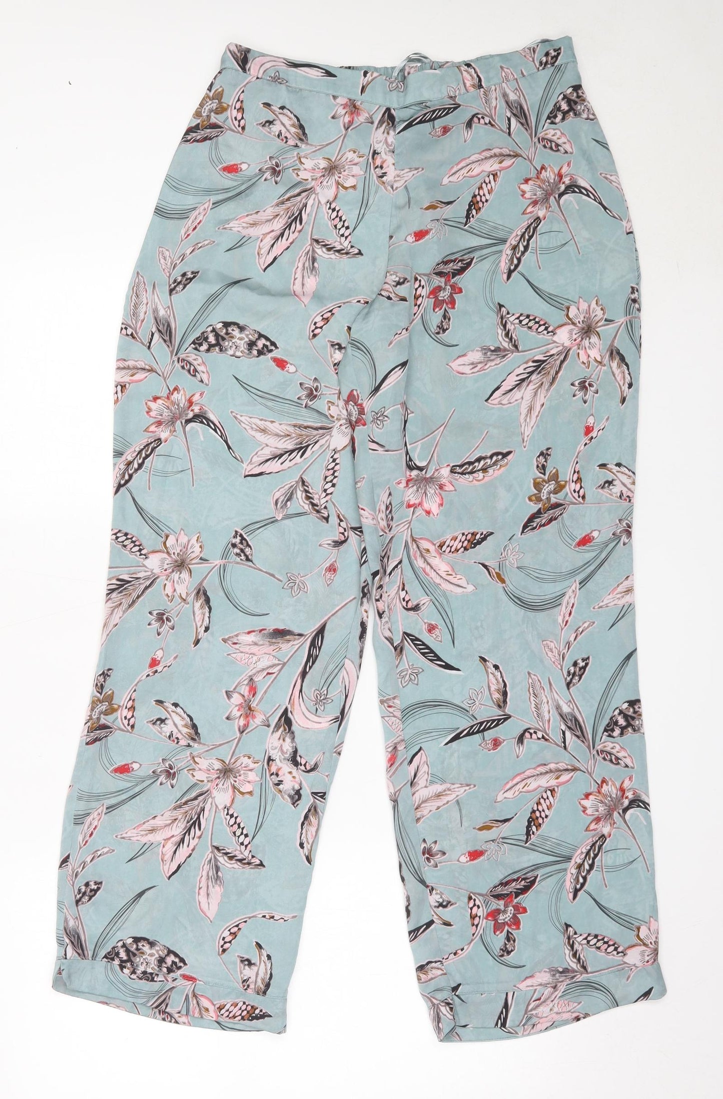 Marks and Spencer Womens Blue Floral Polyester Cami Pyjama Pants Size 10