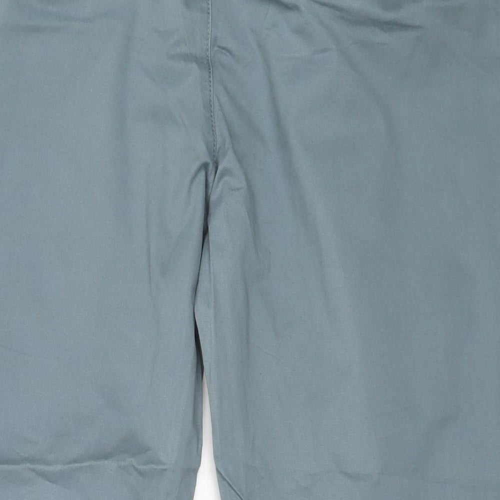 Fat Face Womens Blue  Cotton Cropped Trousers Size 14 L23 in Regular