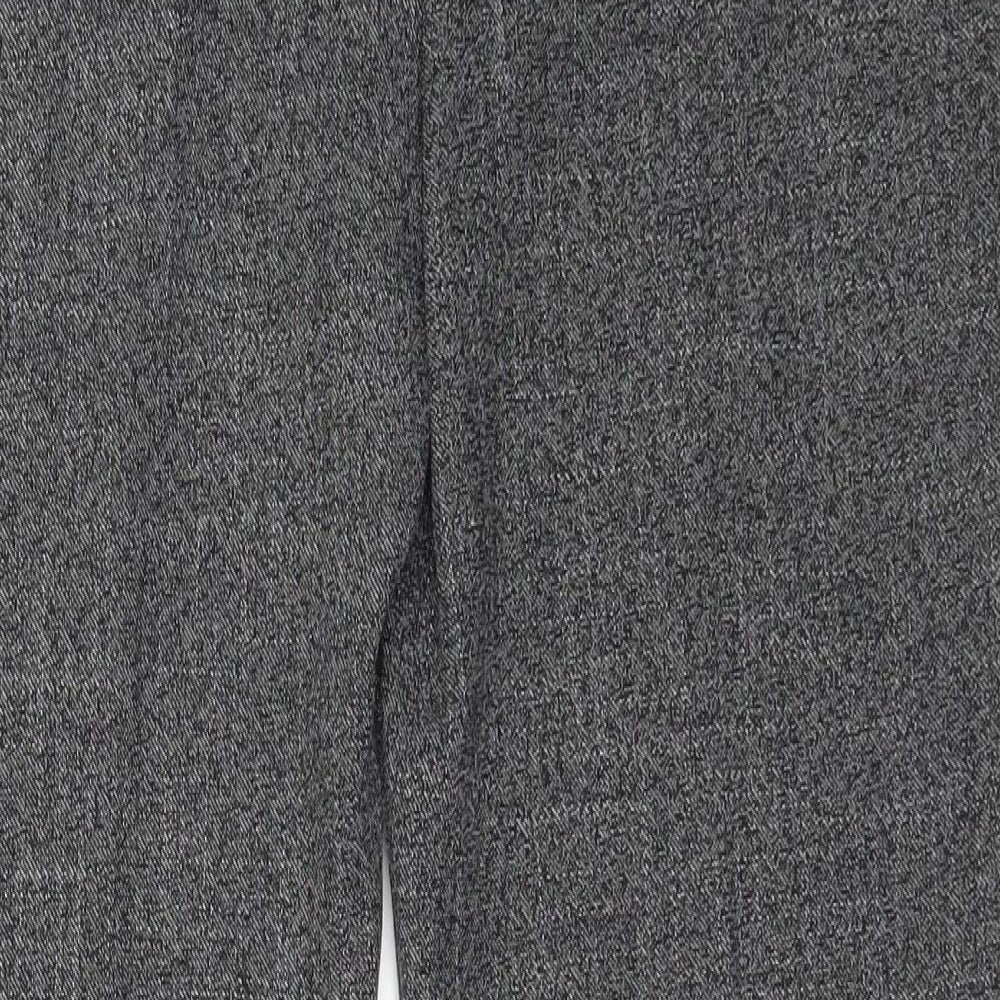 M&Co Womens Grey  Polyester Trousers  Size 14 L31 in Regular