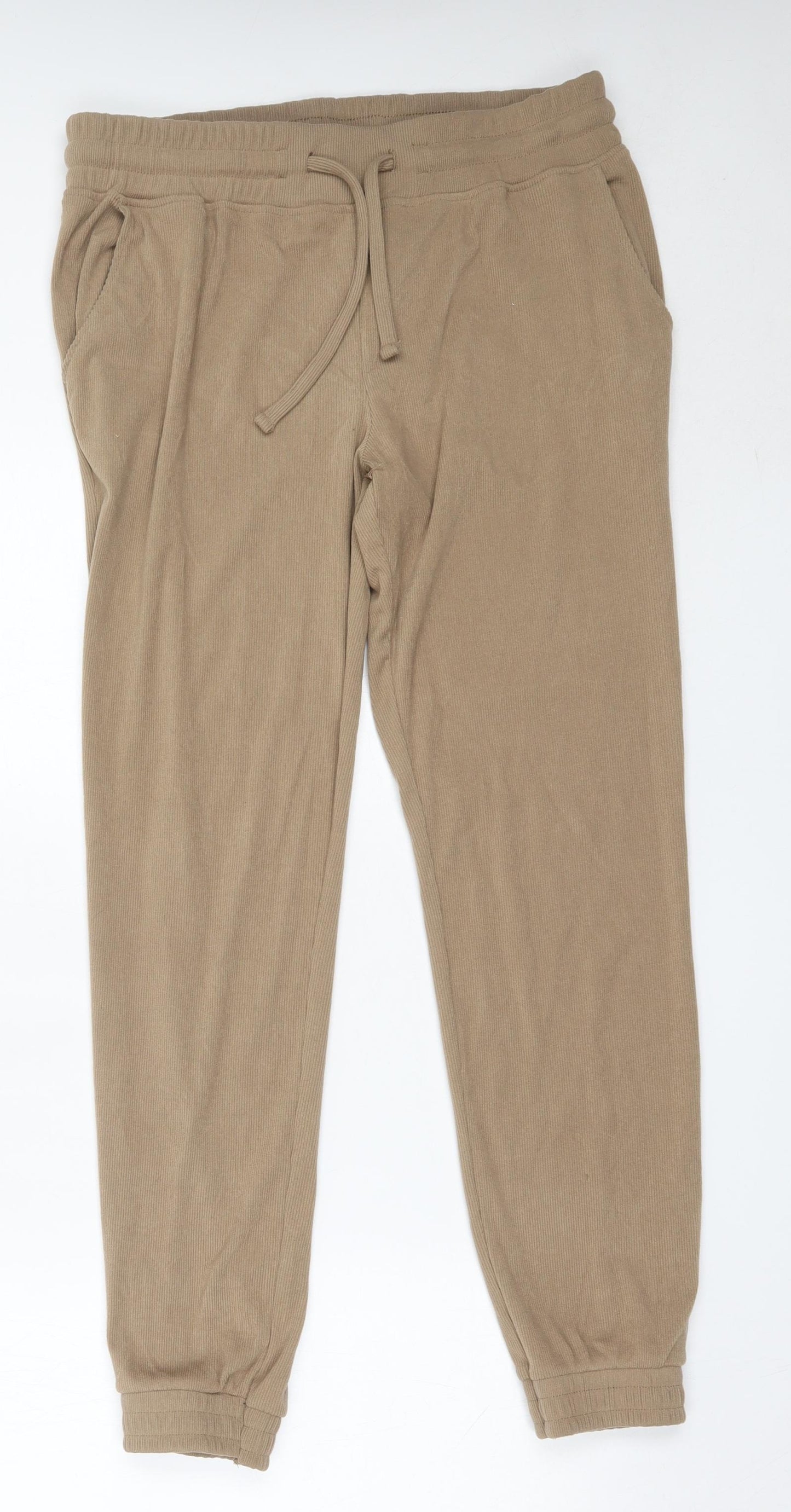 Primark Womens Beige  Polyester Jogger Trousers Size S L29 in Regular