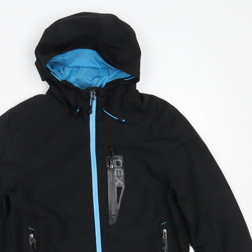OEX Womens Black   Windbreaker Coat Size 10