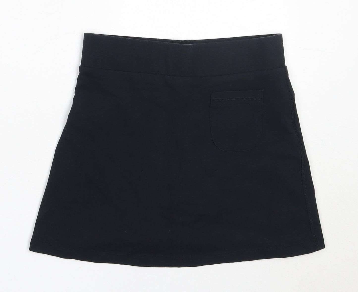 Marks and Spencer Girls Black  Cotton Mini Skort Size 9-10 Years  Regular