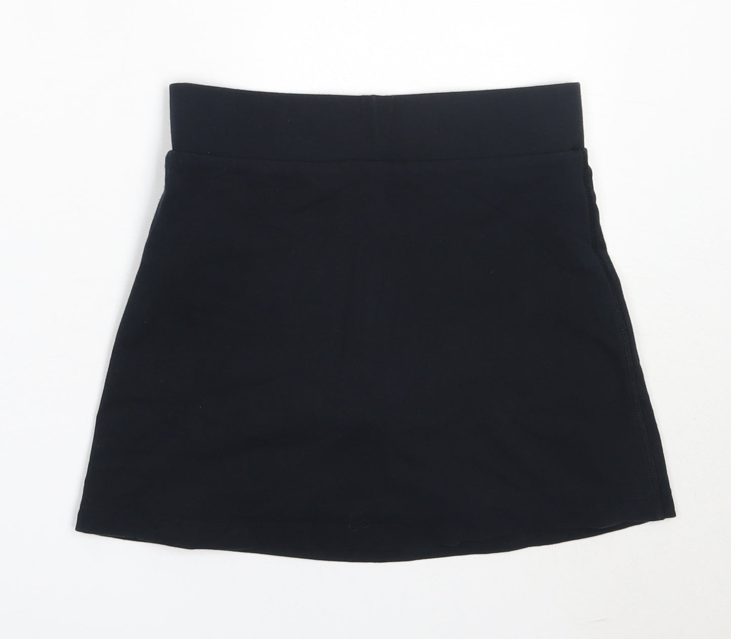 Marks and Spencer Girls Black  Cotton Mini Skort Size 9-10 Years  Regular