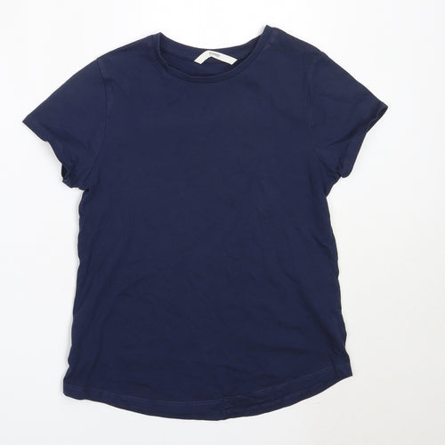 George Boys Blue  Cotton Basic T-Shirt Size 10-11 Years Round Neck