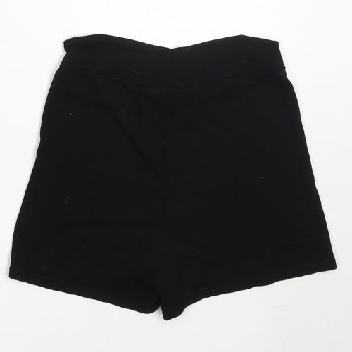 PRETTYLITTLETHING Womens Black  Viscose Hot Pants Shorts Size 8  Regular