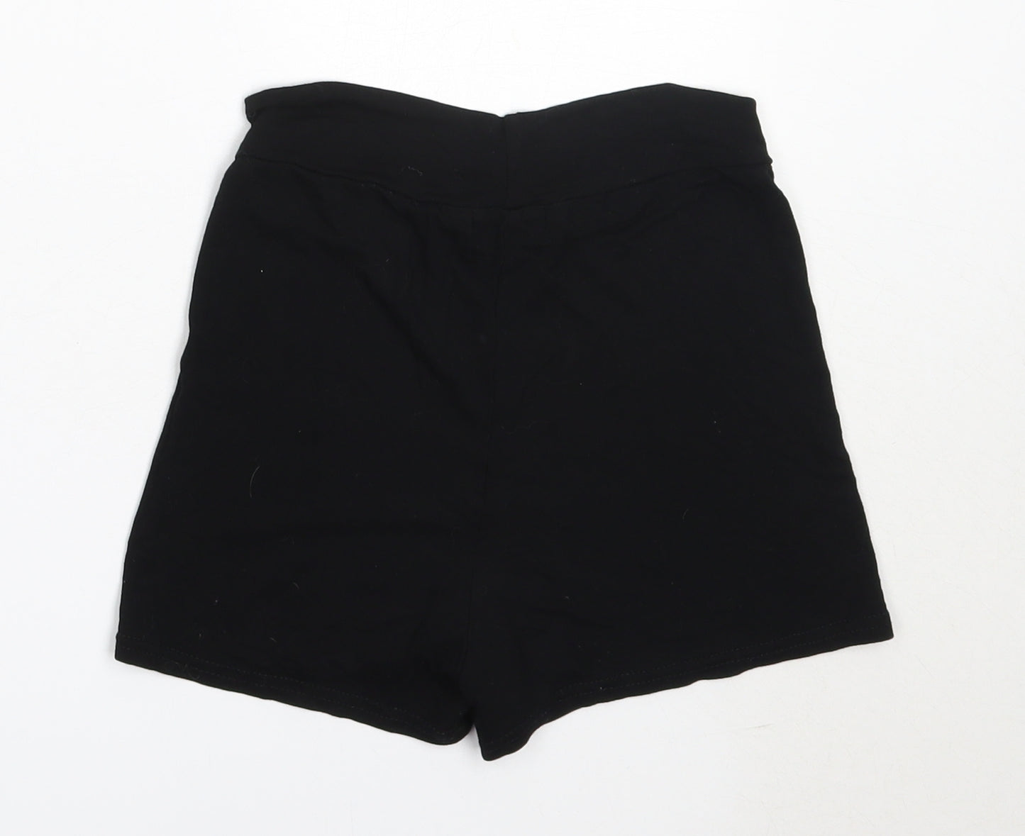 PRETTYLITTLETHING Womens Black  Viscose Hot Pants Shorts Size 8  Regular