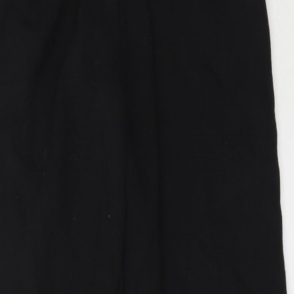 PRETTYLITTLETHING Womens Black  Cotton Jogger Trousers Size 8 L25.5 in Regular