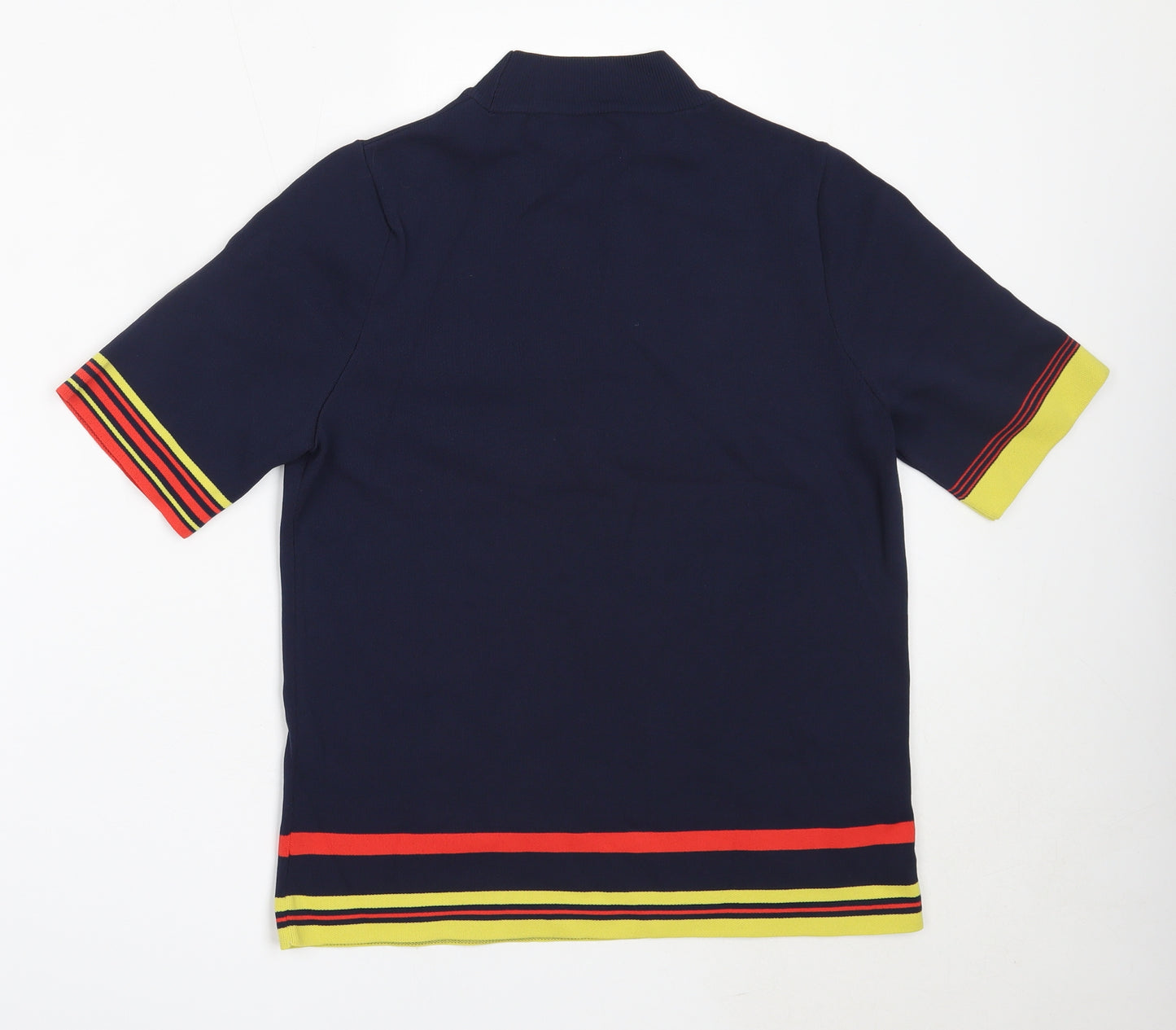 NEXT Womens Blue  Nylon Basic T-Shirt Size M High Neck