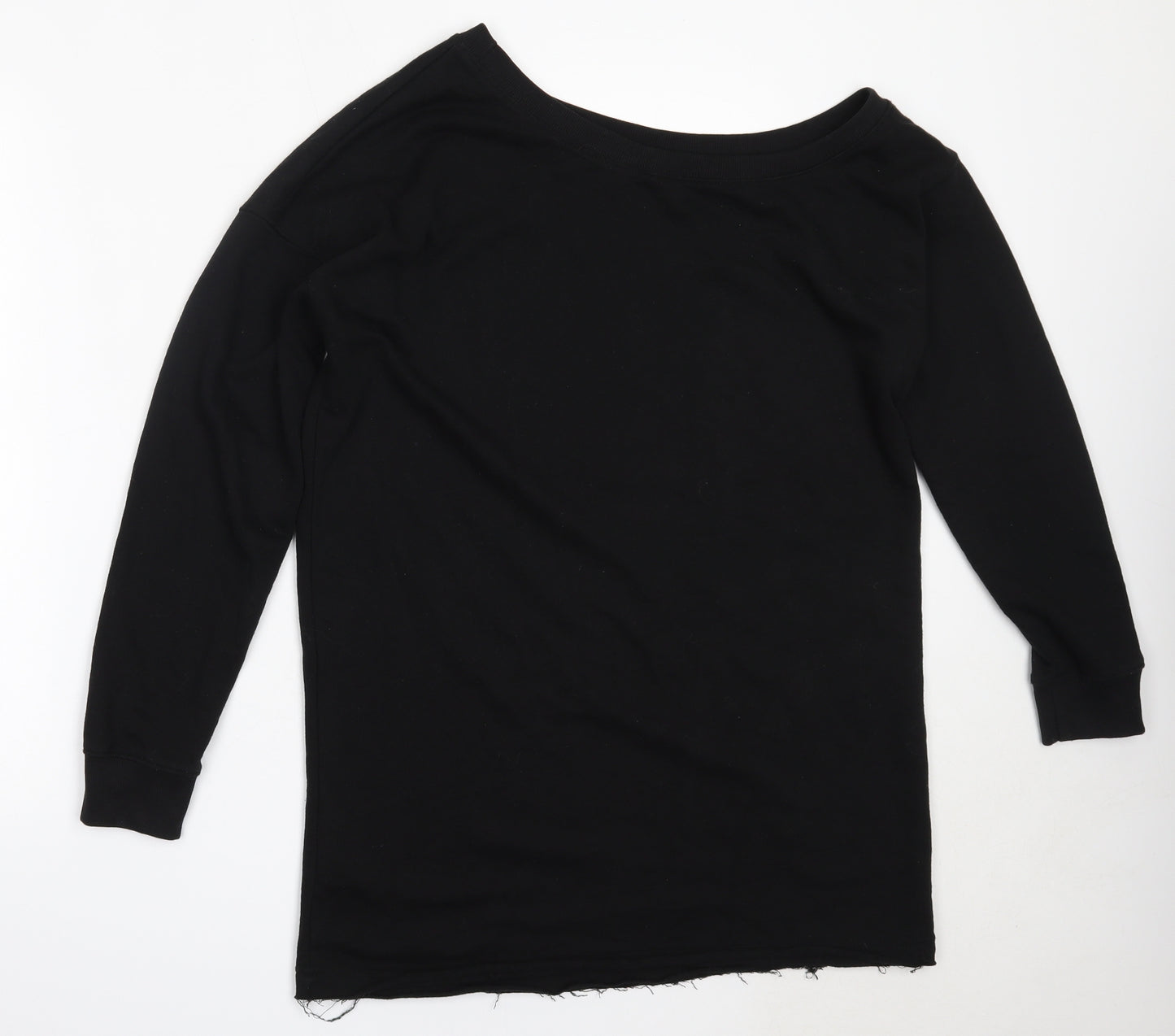 Missguided Womens Black  Cotton Pullover Sweatshirt Size 10