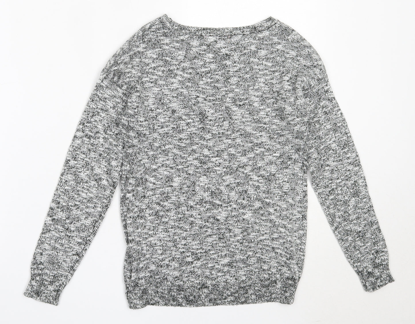 Cool Club Girls Grey Round Neck  Cotton Pullover Jumper Size 10 Years