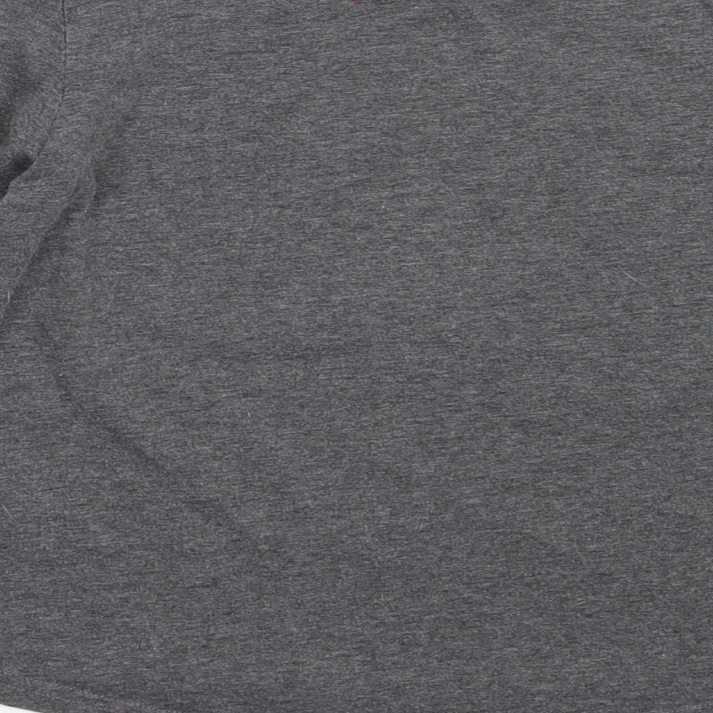 H&M Girls Grey  Cotton Basic T-Shirt Size 11-12 Years Round Neck