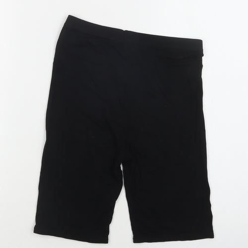 PRETTYLITTLETHING Womens Black  Viscose Sweat Shorts Size 8 L9 in Regular