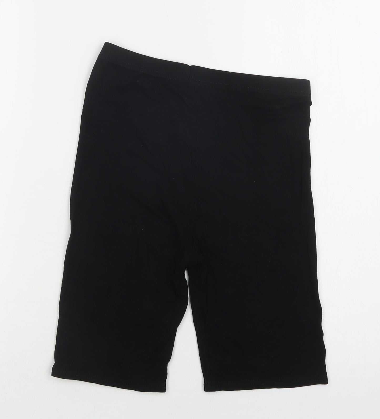 PRETTYLITTLETHING Womens Black  Viscose Sweat Shorts Size 8 L9 in Regular