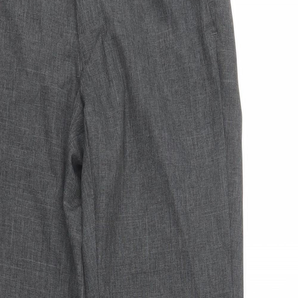 George Mens Grey  Polyester Dress Pants Trousers Size 30 L31 in Regular Button
