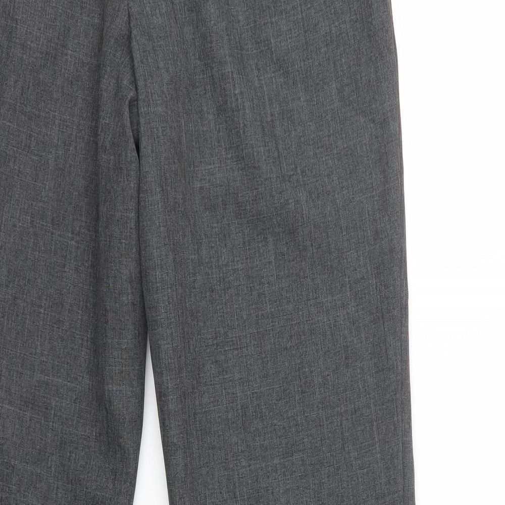George Mens Grey  Polyester Dress Pants Trousers Size 30 L31 in Regular Button