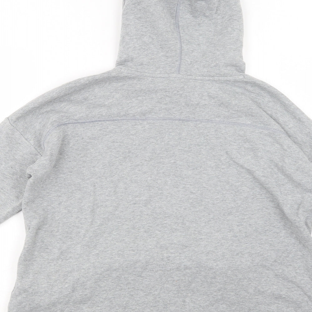 Under armour Boys Grey  Cotton Full Zip Hoodie Size 14-15 Years  Zip