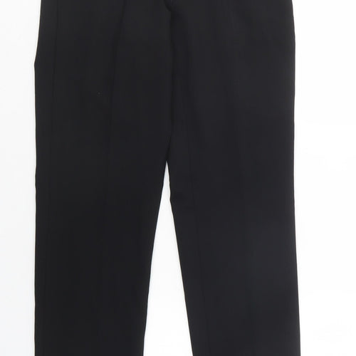 M&S Mens Black  Polyester Dress Pants Trousers Size 30 L31 in Regular Button