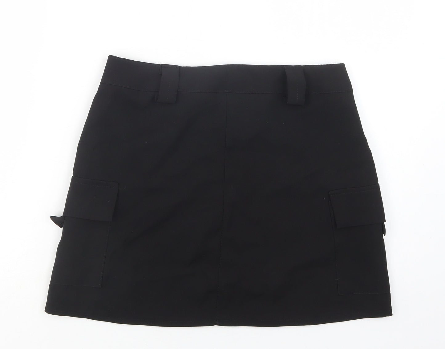 Nasty Gal Womens Black  Polyester Cargo Skirt Size 12   Button