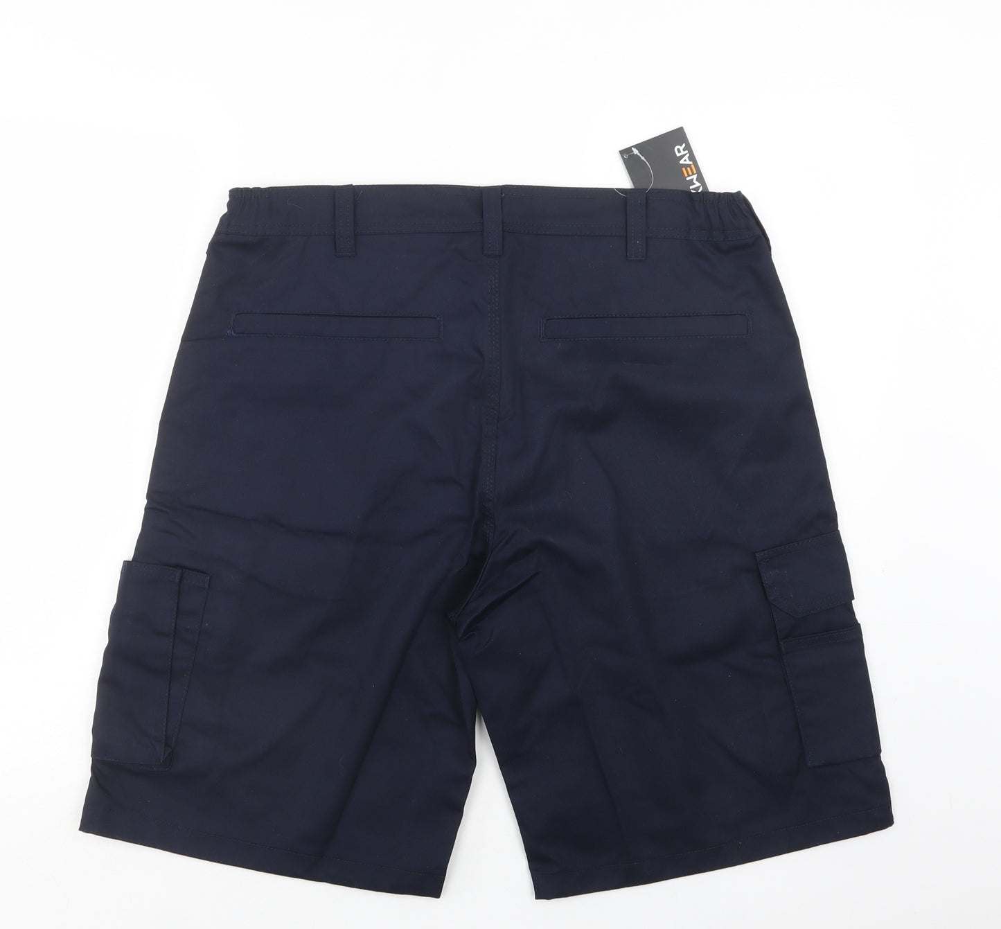 Rokwear Mens Blue  Polyester Cargo Shorts Size 36 L11 in Regular Button