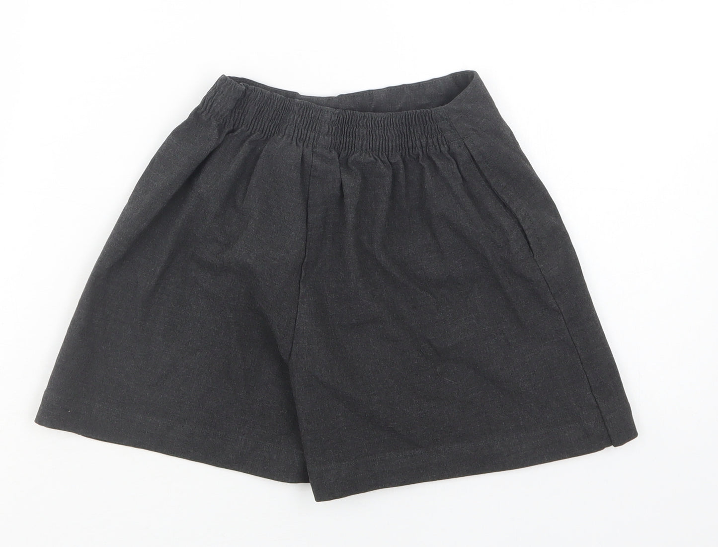 David Luke Girls Grey  Polyester A-Line Skort Size 5-6 Years  Regular  - School Wear