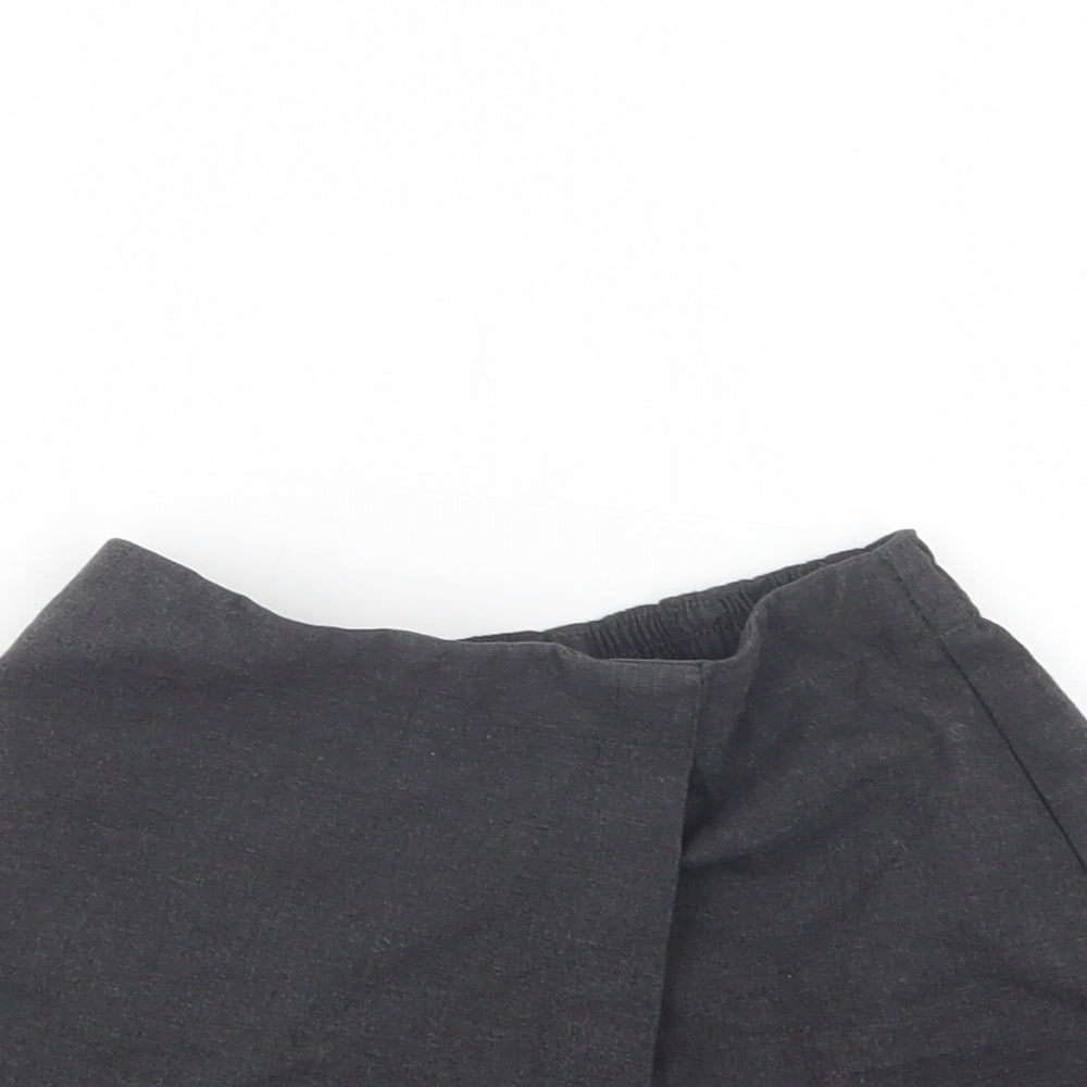David Luke Girls Grey  Polyester A-Line Skort Size 5-6 Years  Regular  - School Wear
