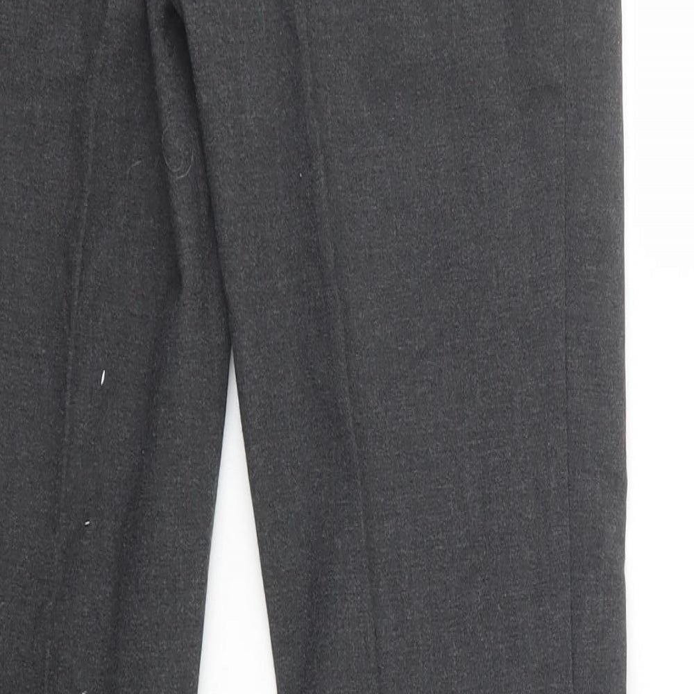 M&S Boys Grey  Polyester Dress Pants Trousers Size 12-13 Years  Regular Hook & Loop - School Wear
