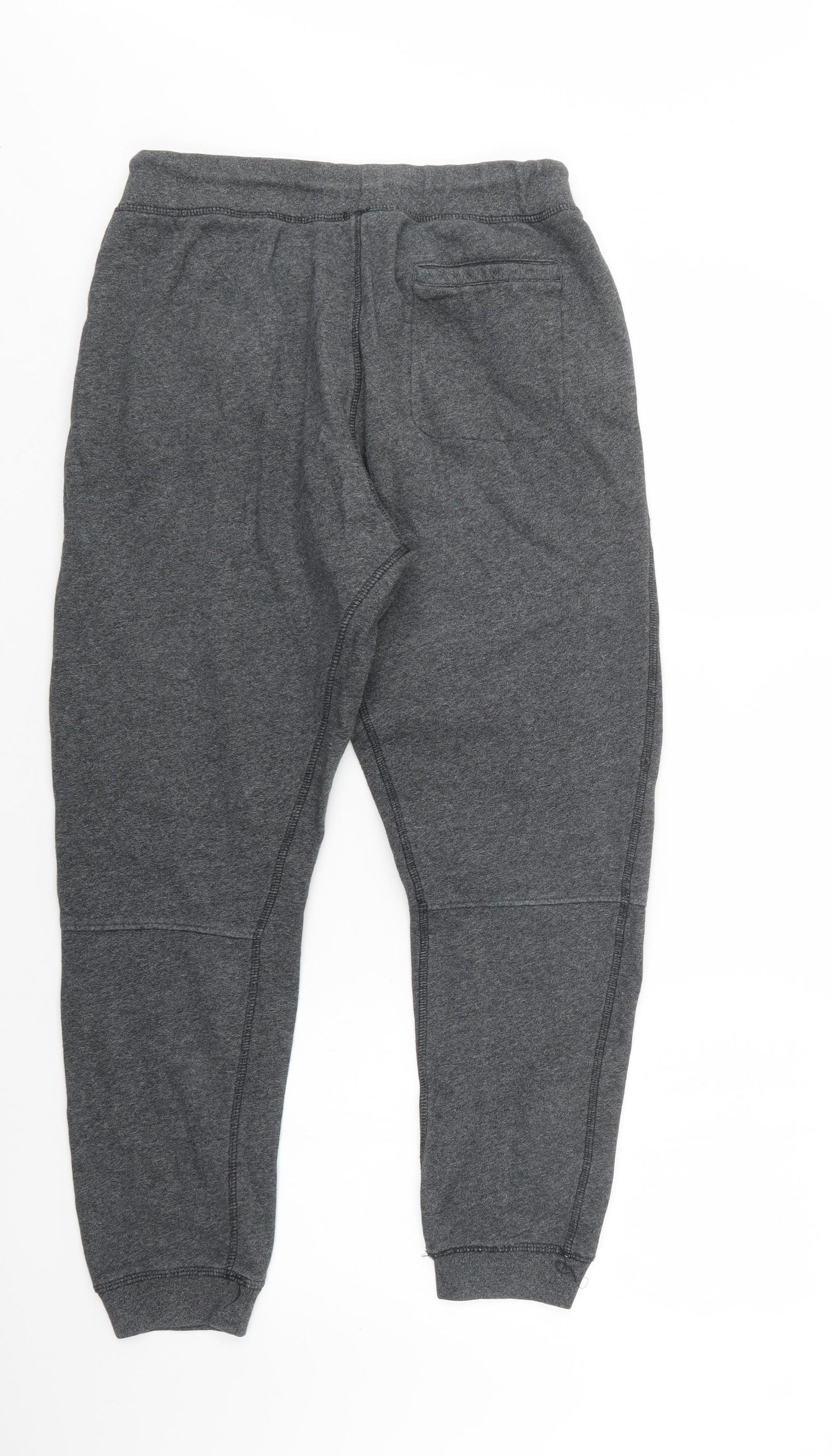 H&M Womens Grey  Cotton Jogger Trousers Size M L27 in Regular Drawstring