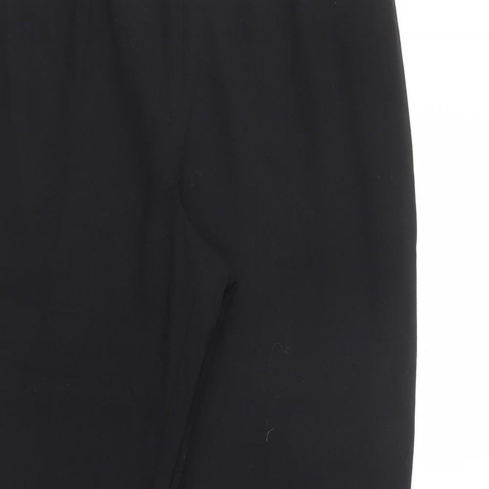 M&S Womens Black  Polyester Dress Pants Trousers Size 14 L28 in Regular Zip