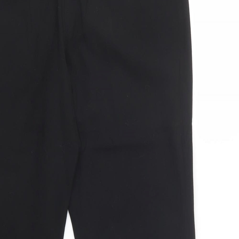 M&S Womens Black  Polyester Dress Pants Trousers Size 14 L28 in Regular Zip