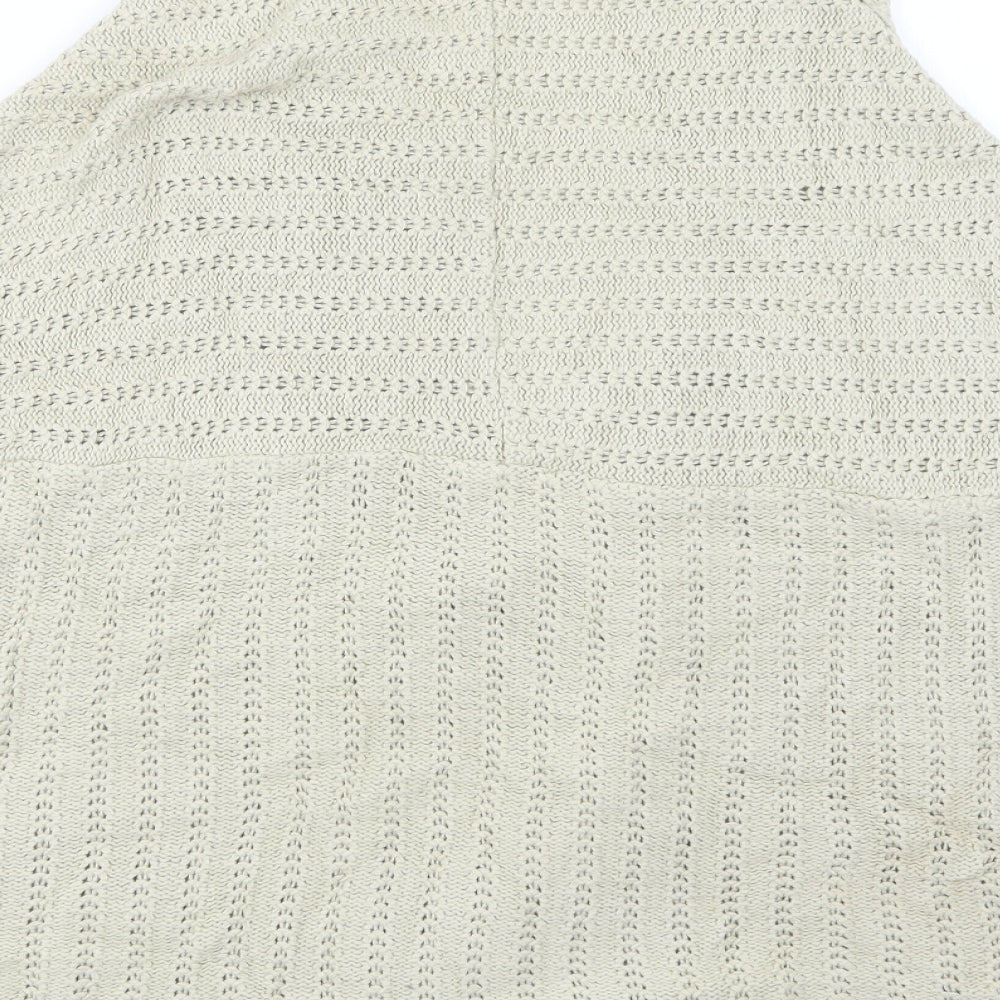 ASOS Womens Beige Collared  Acrylic Cardigan Jumper Size 8
