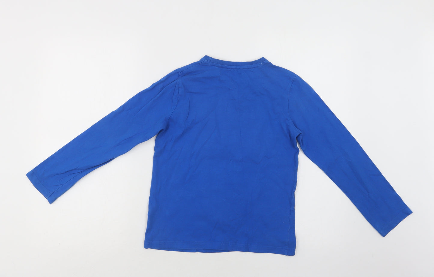 F&F Boys Blue  Cotton  Pyjama Top Size 9-10 Years   - Santa