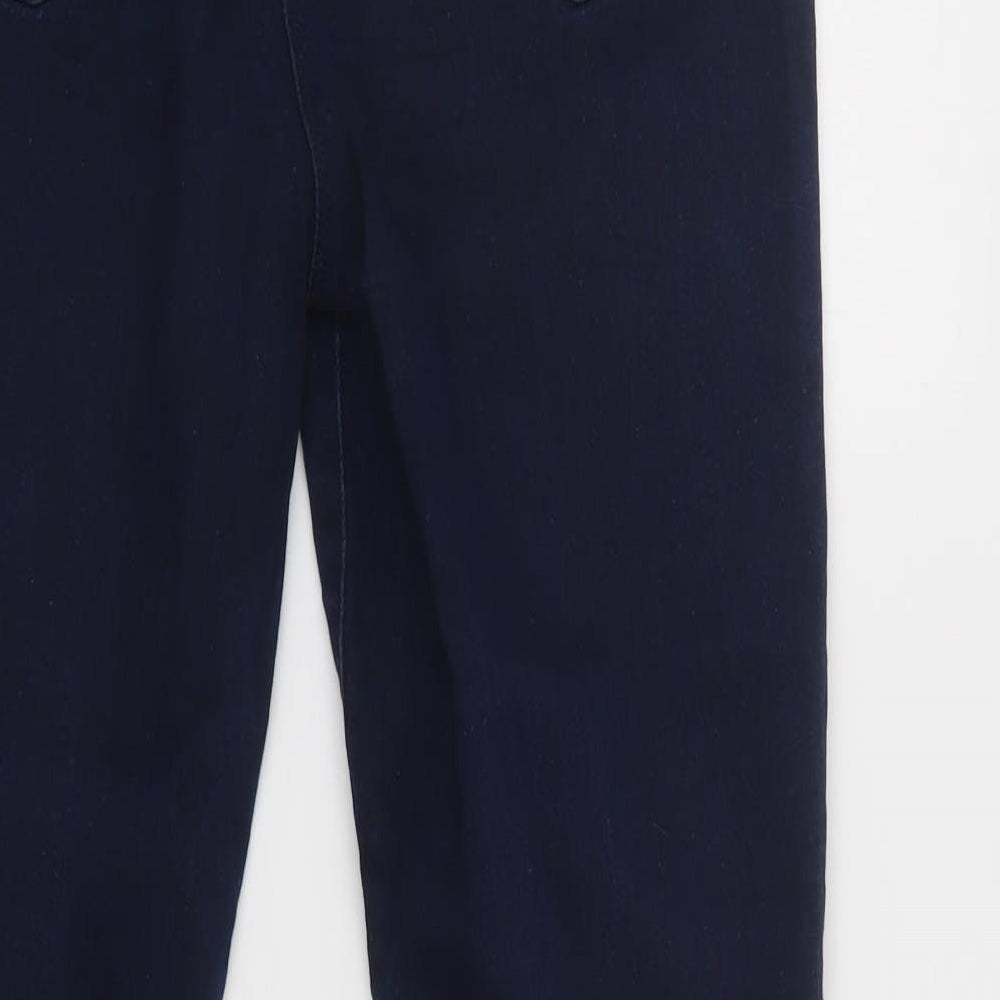 M &Co Womens Blue  Cotton Jegging Leggings Size 14 L31 in