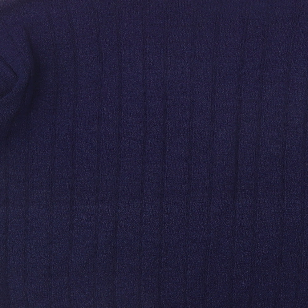 InStyle Collection Womens Blue Crew Neck  Acrylic Pullover Jumper Size M