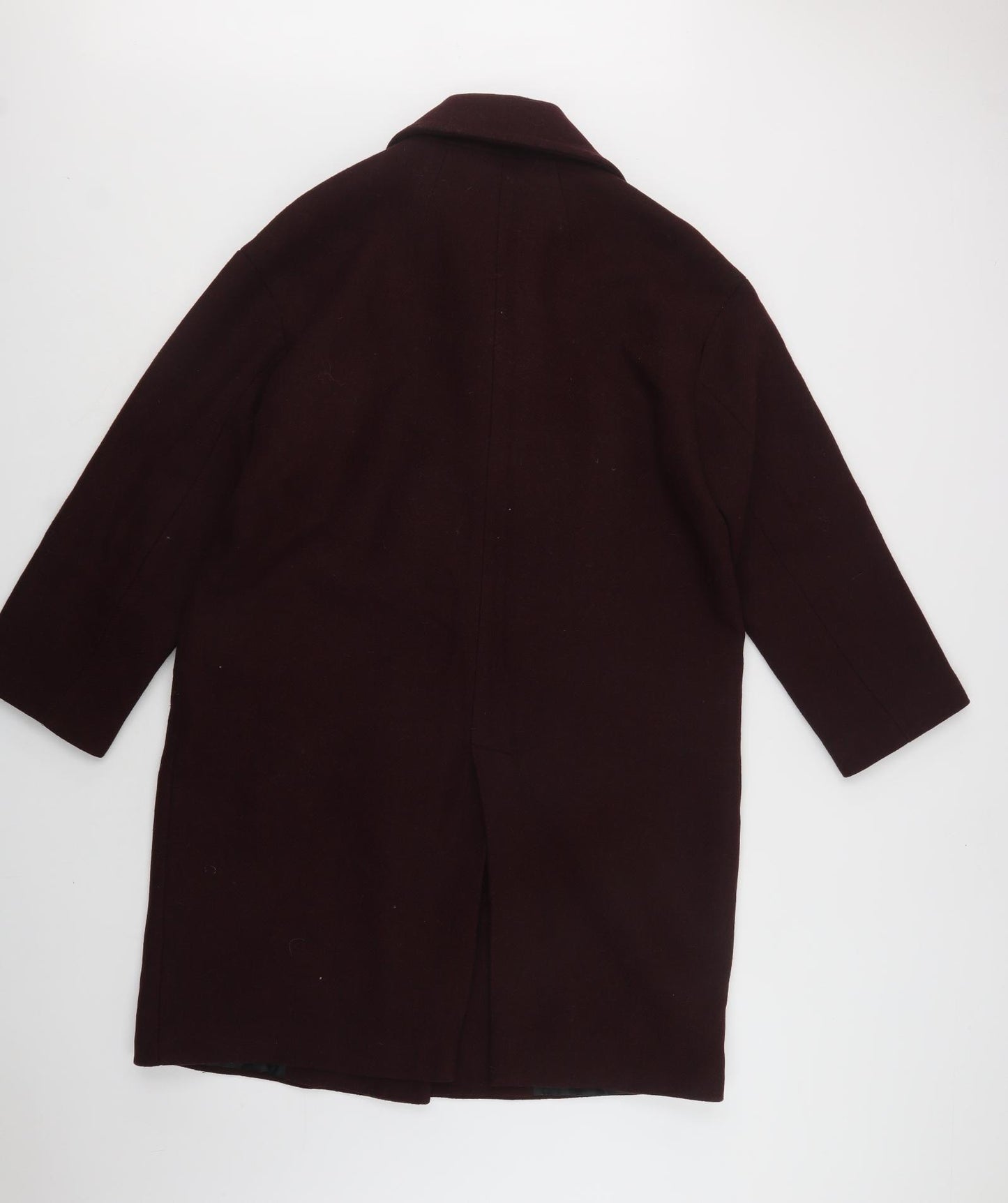 Zara Womens Purple   Pea Coat Coat Size S  Button