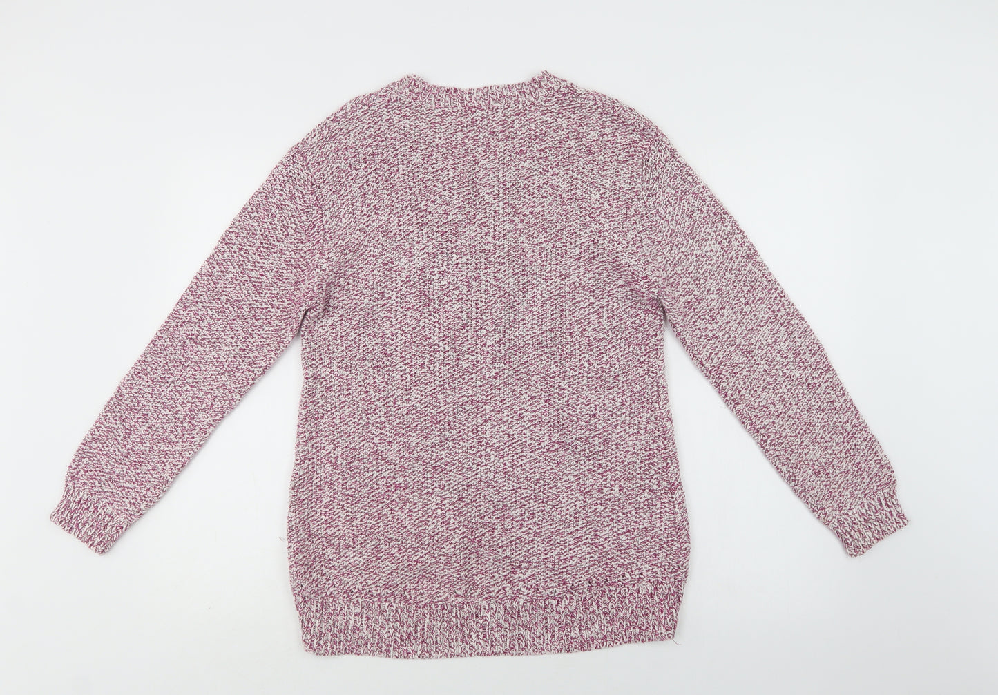 Animal Womens Pink Crew Neck  Cotton Pullover Jumper Size 12