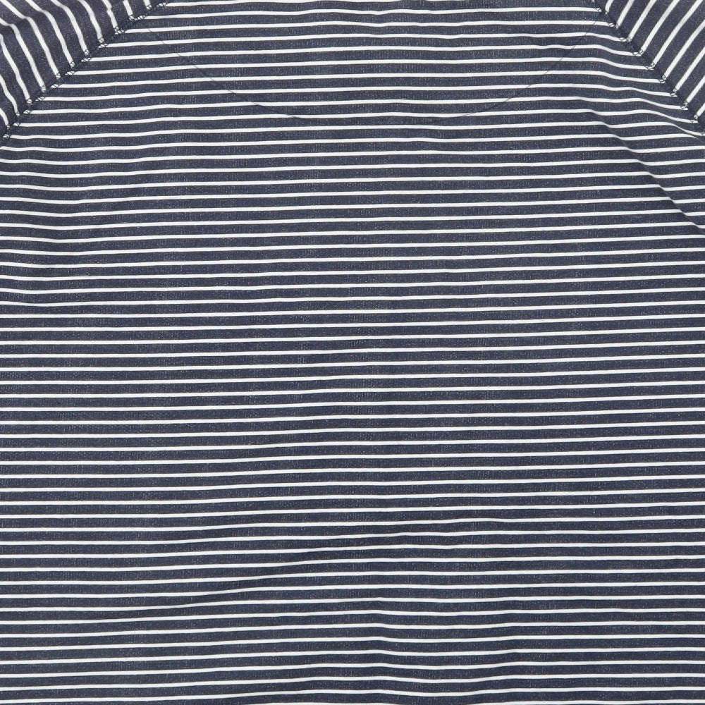 TU Womens Blue Striped Cotton Pullover Sweatshirt Size 20